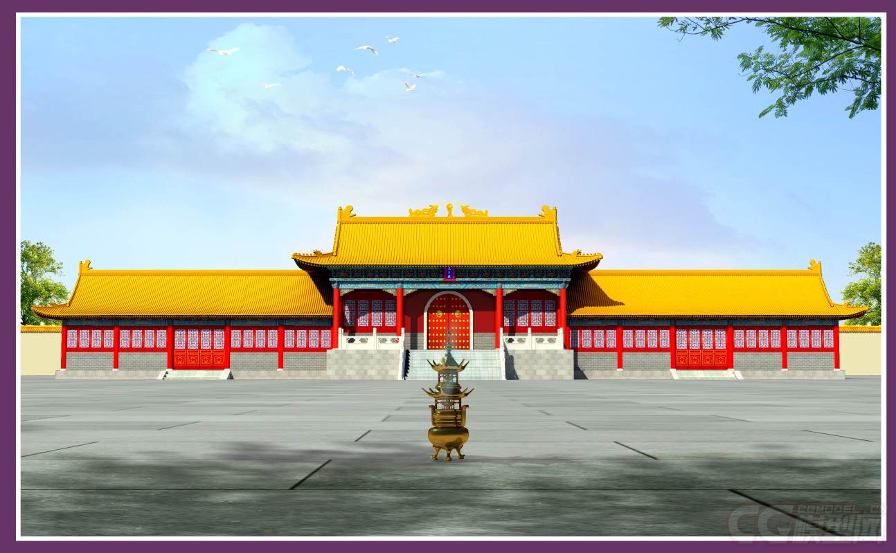 天王殿古建,古建筑庙宇,整体寺庙,大殿,厢房,香炉￥16