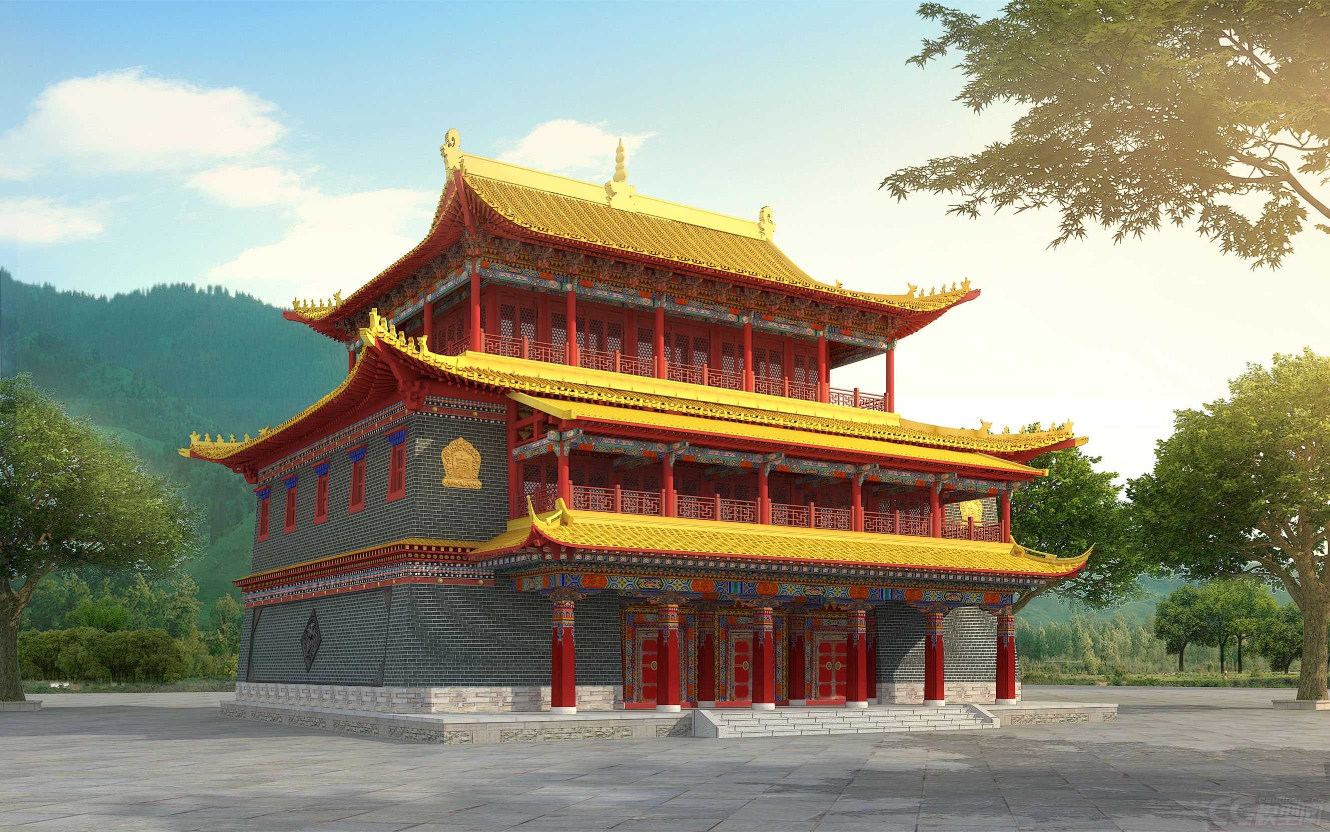 藏式寺庙藏式建筑
