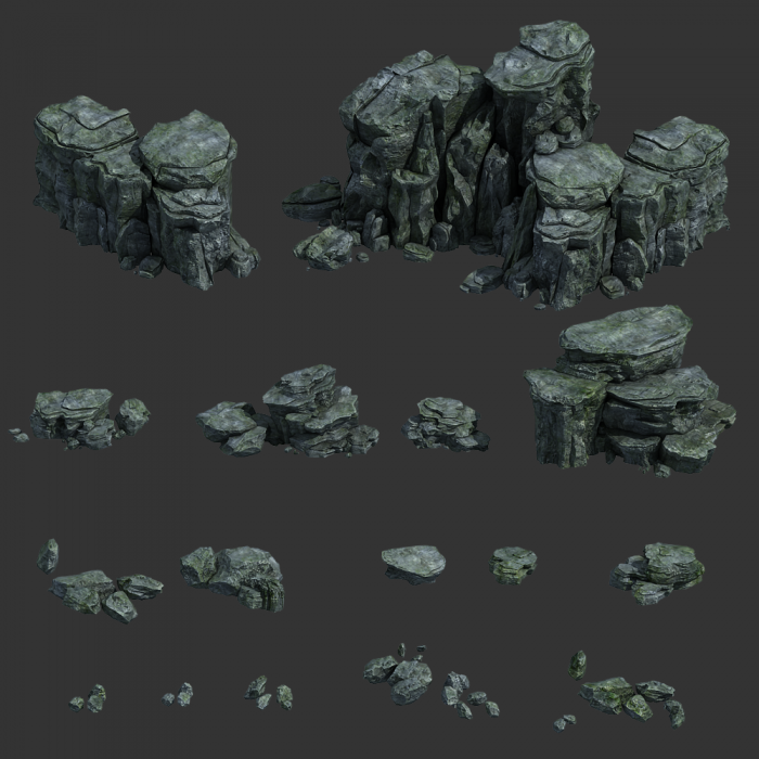 石头,石壁,石山_cocok作品_场景自然场景_cg模型网