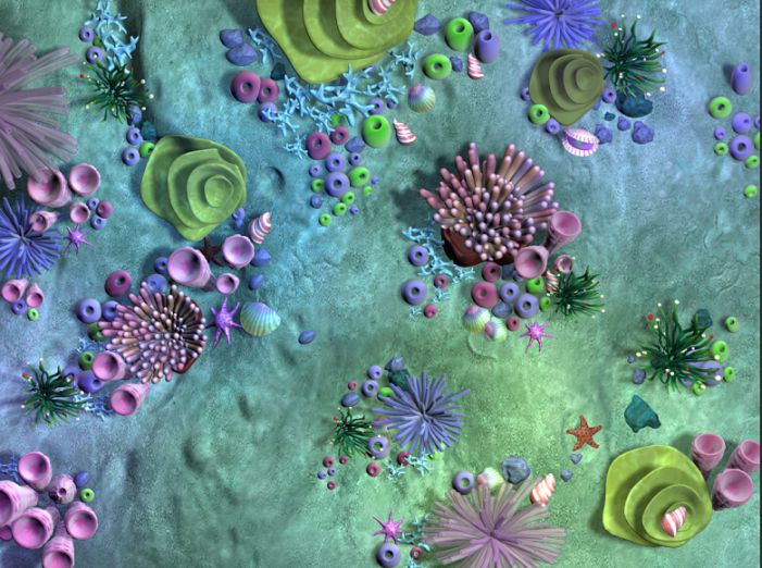 海底植物,石块,珊瑚,海底地图 海底 生物 植物 写实模型