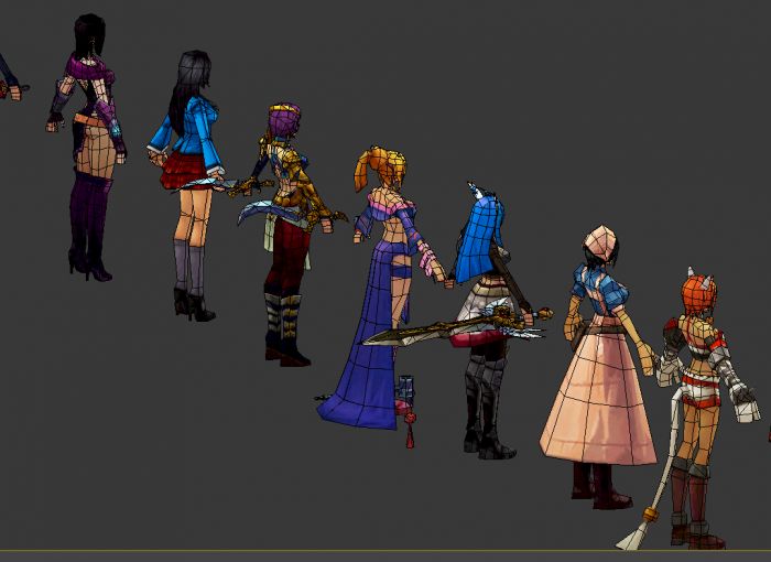 unity3d素材低模美女格斗者