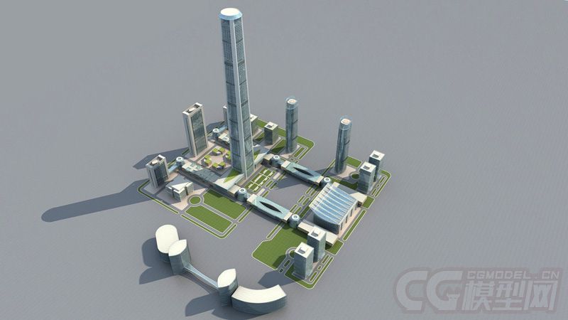 天津117大厦及周边模型-CG模型网(cgmodel)-