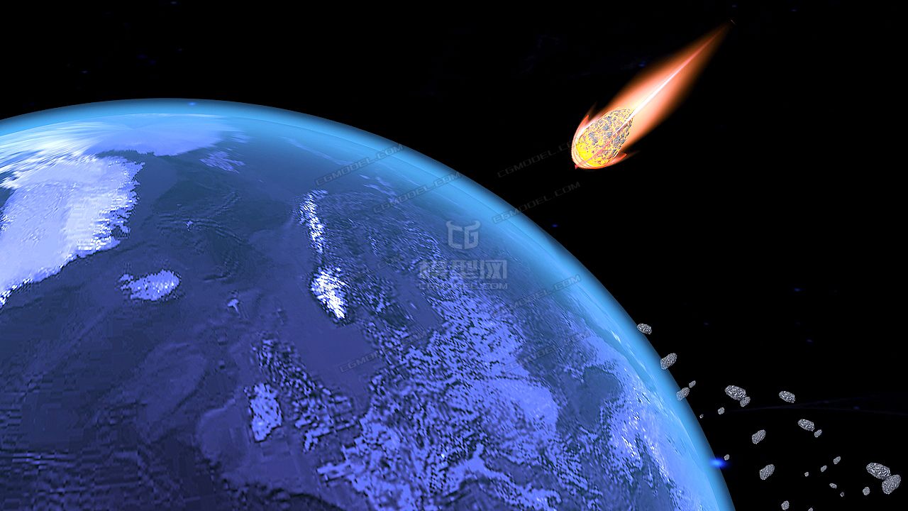 影视级浩瀚宇宙太空星空,太阳系,陨石坠落撞击地球到地球变身火海