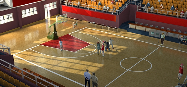 篮球馆篮球场室内打篮球篮球比赛街头篮球 打