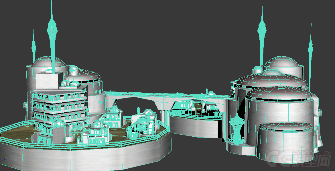 科幻城市系列之未来城堡,科幻城堡模型