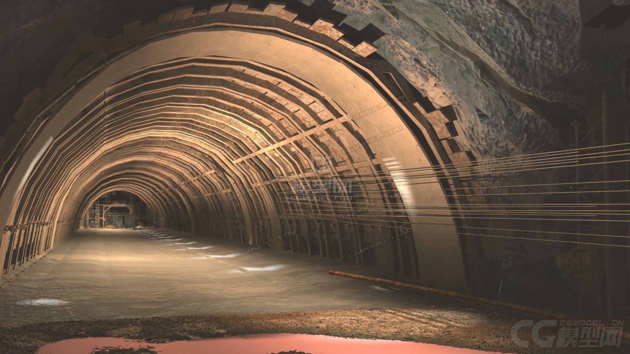 铁路隧道施工动画