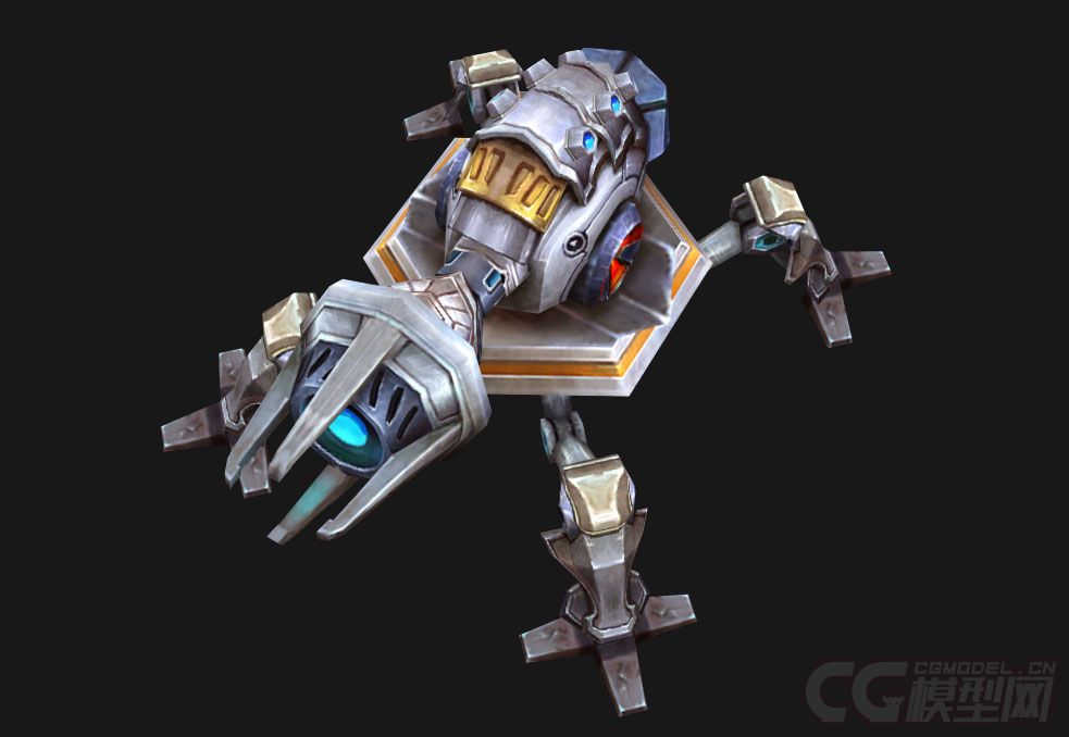 高质量科幻炮台机械火炮兵防御塔炮台机器人炮