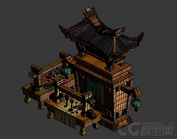 古代街头古建筑 摊位 饰品店 首饰店 各种玉器饰品 玉镯子