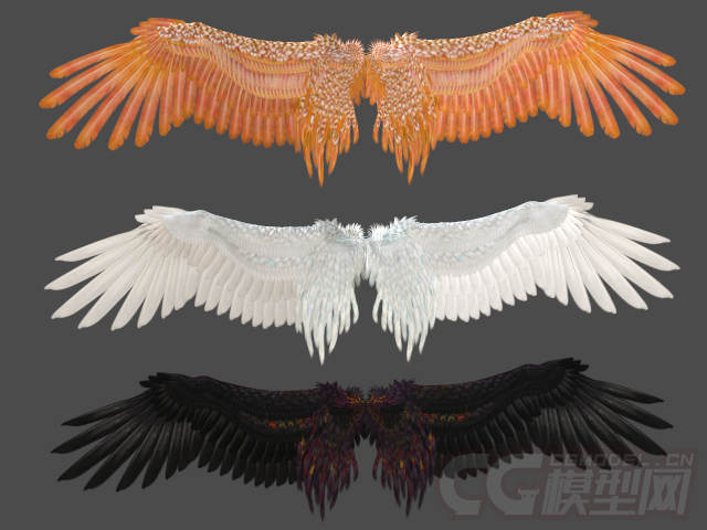 三套带绑定的***翅膀 wings 翅膀 天使之翼 天马翅膀 恶魔火鸟凤凰