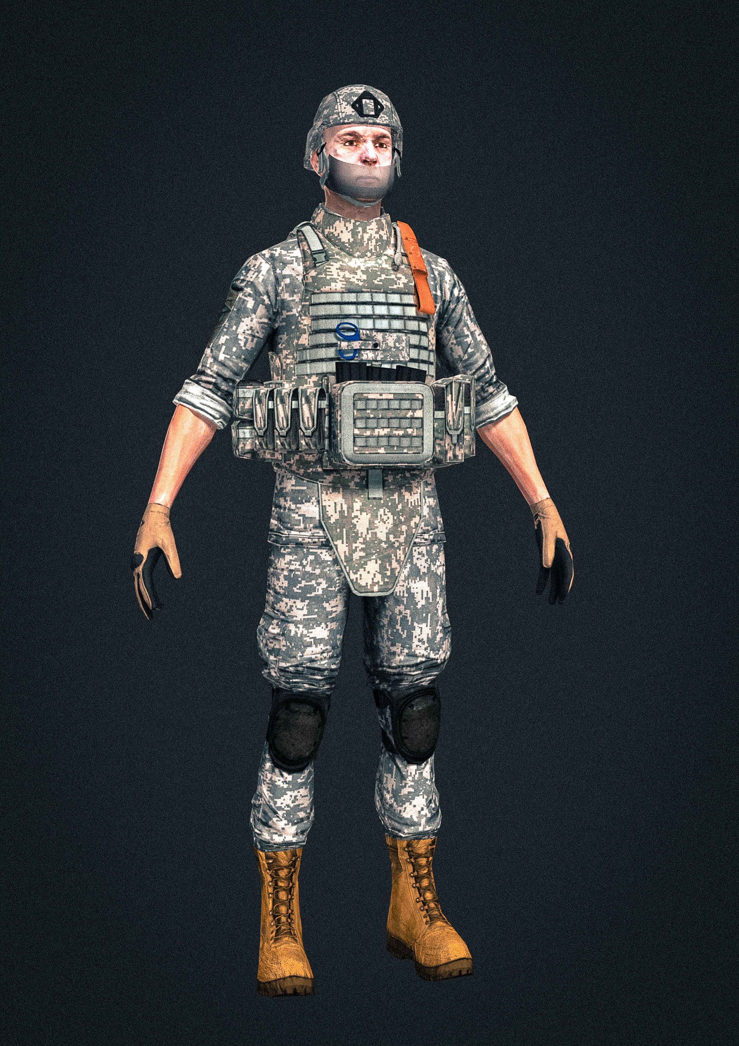 士兵_晒米传媒作品_人物男人_cg模型网