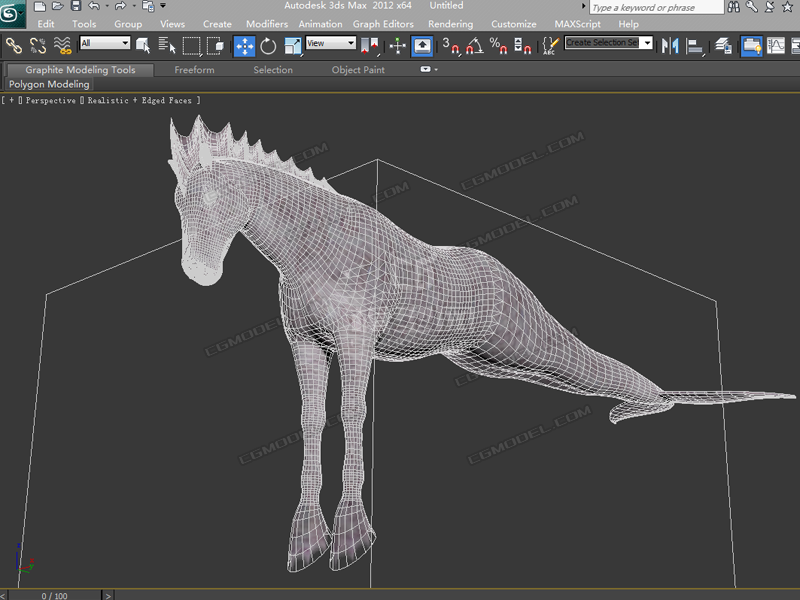 带绑定贴图的海马 马头鱼尾兽 hippocampus sea horse