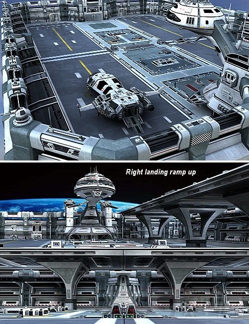 精彩的科幻系列之—未来飞机平台,军事维护基地,空军基地