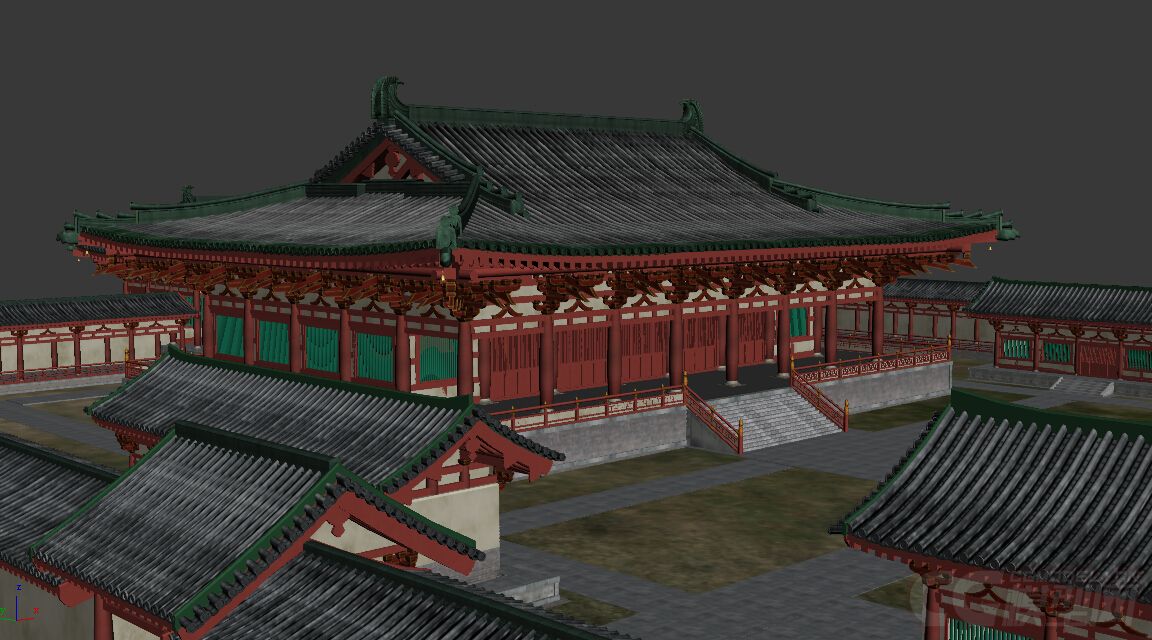 影视级别 唐代 古代建筑 门下省 精细模型