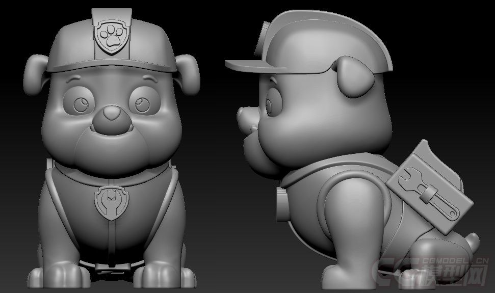 卡通小狗6只 狗狗汪汪队 狗狗巡逻队可3D打印