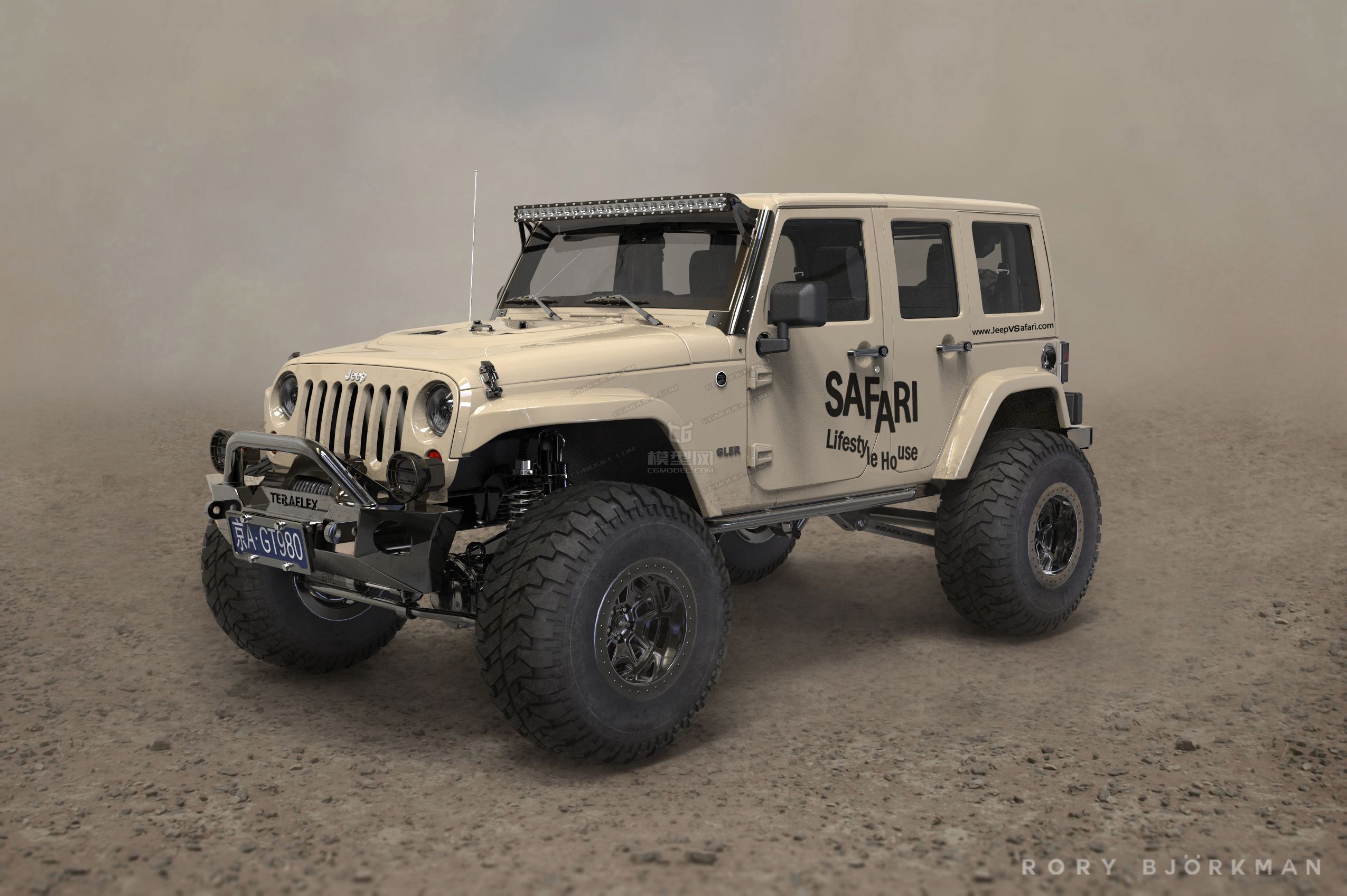 超写实jeep牧马人虚幻4沙漠赛车