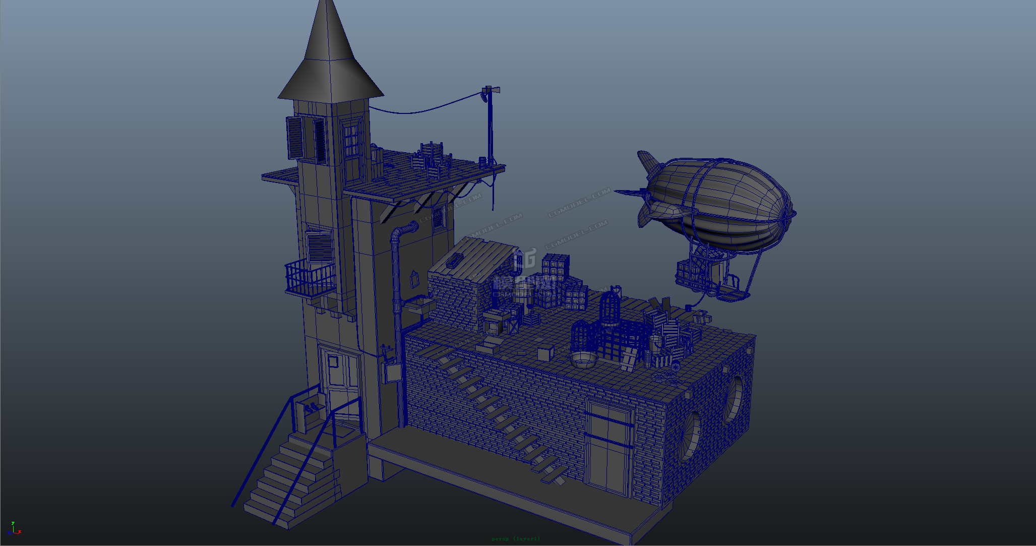 天空之城场景_aglife作品_场景自然场景_cg模型网