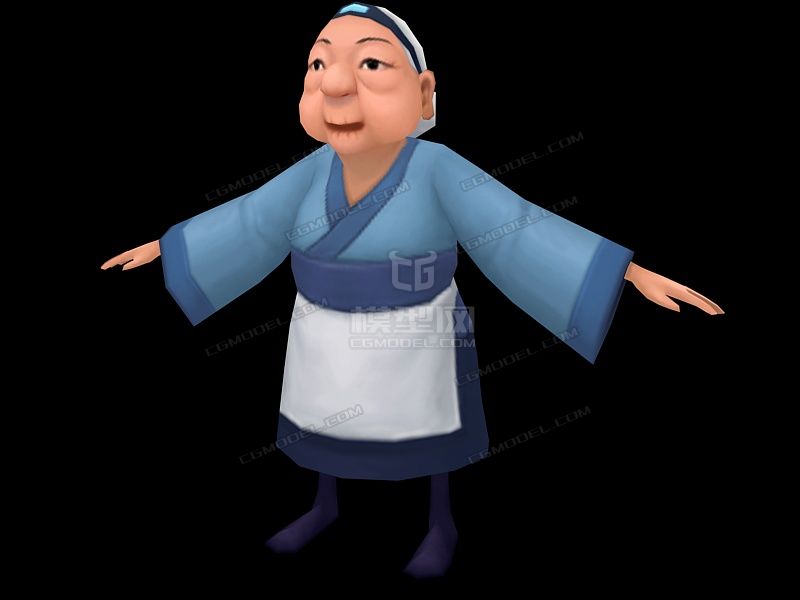 卡通q版可爱的老奶奶老人老婆婆巫婆