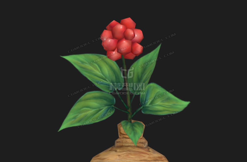 人参精 (Q版怪物，龅牙植物梗茎，小人，小孩)-CG模型网(cgmodel)-专注CG模型