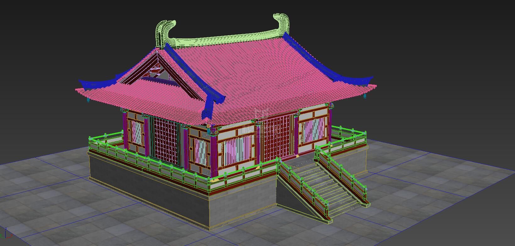 唐朝宫殿建筑3d模型