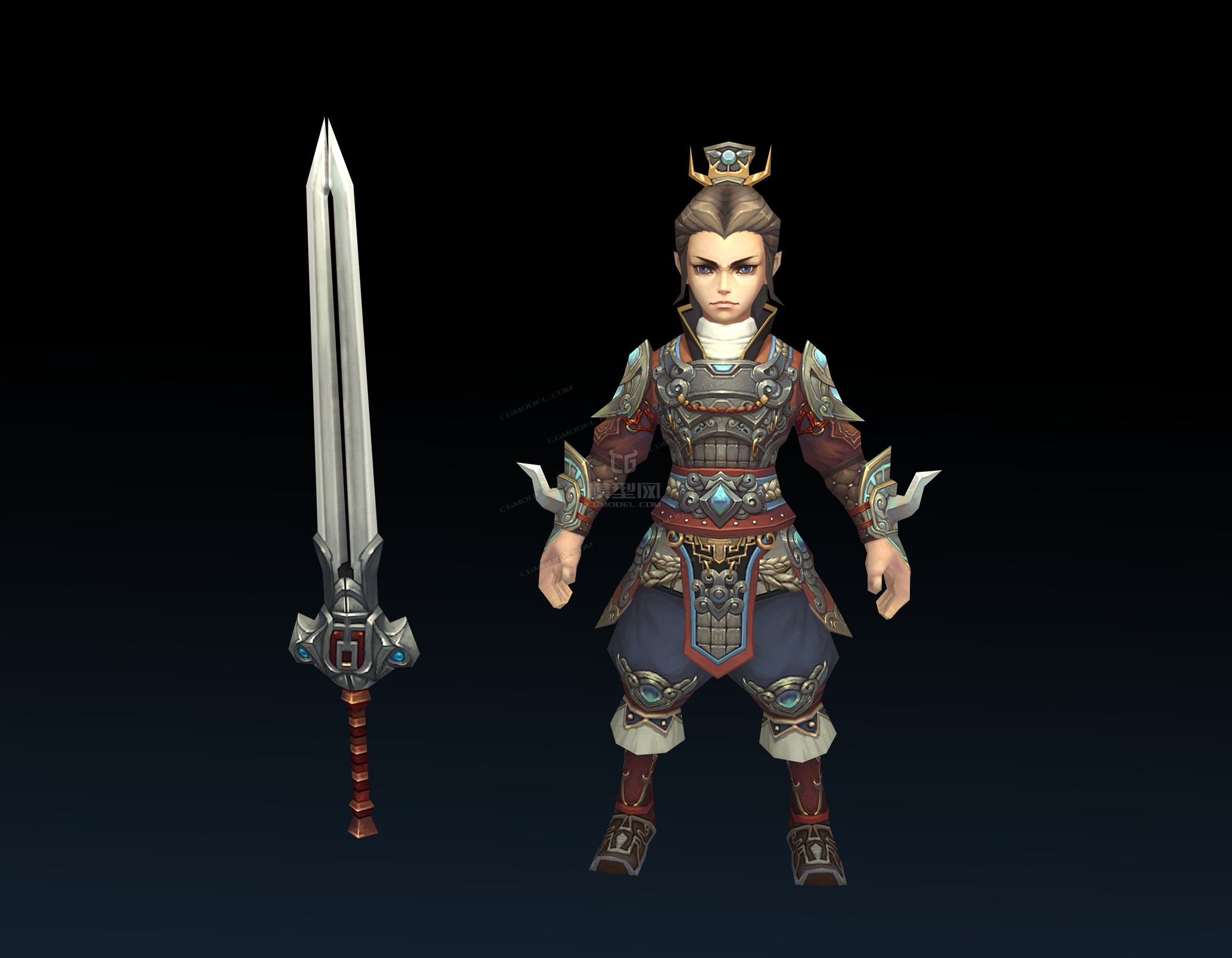 巨剑士(大刀武士剑士,俊俏英俊武将猛将名将军,三国近战输出,Q版男主角)