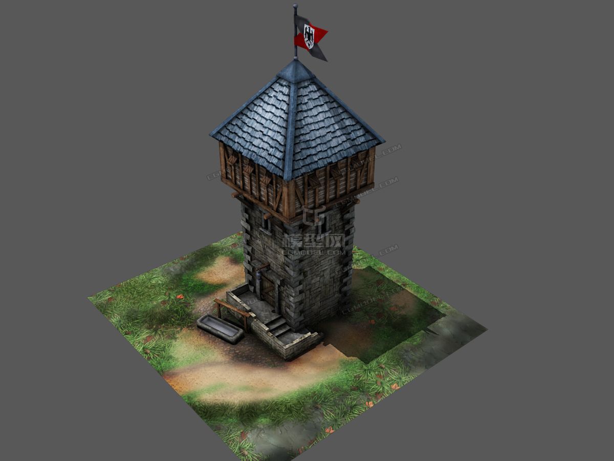 【福利】制作精良的古代西方箭塔,哨塔一个-CG模型网(cgmodel)-让设计更有价值!