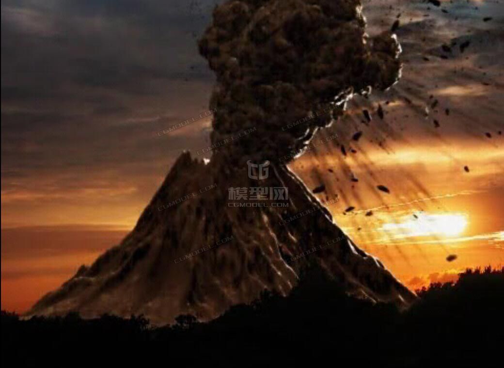 火山喷发爆炸