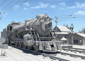 “创意云杯”CG模型网第一届模型大赛 —开往春天的火车