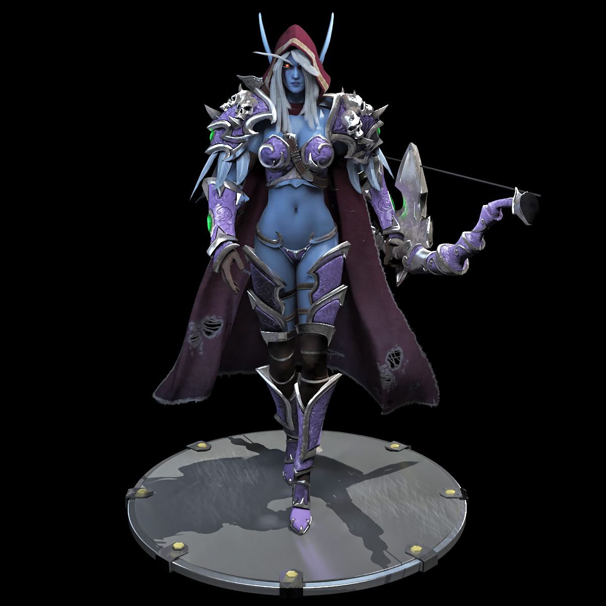 魔兽世界 角色制作 风语者-希尔瓦娜斯 银月游侠 弓箭手 暗夜精灵