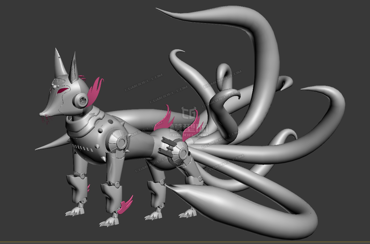 机械动物 九尾狐-cg模型网(cgmodel)-让设计更有价值!