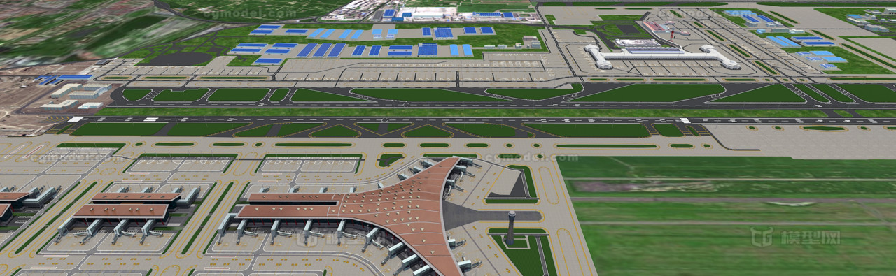 首都机场全套模型 贴图(包含t1,t2,t3航站楼及周边配套建筑)