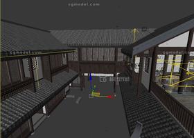 造茶餐厅 新中式休闲厅 彩色玻璃吊灯 皮沙发 日