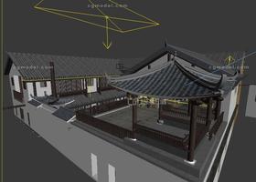 造茶餐厅 新中式休闲厅 彩色玻璃吊灯 皮沙发 日