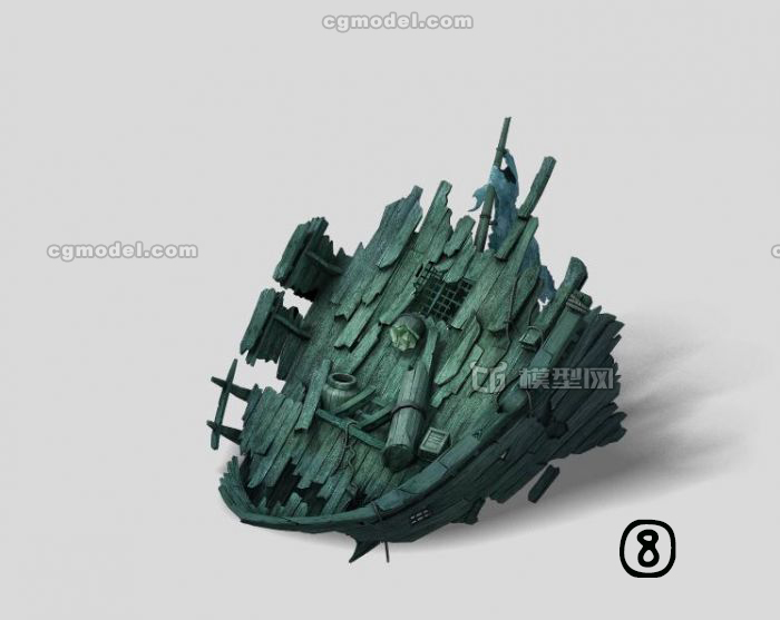 【稀有】 沉船大集合 共9艘 沉船 破船-自然场景-场景