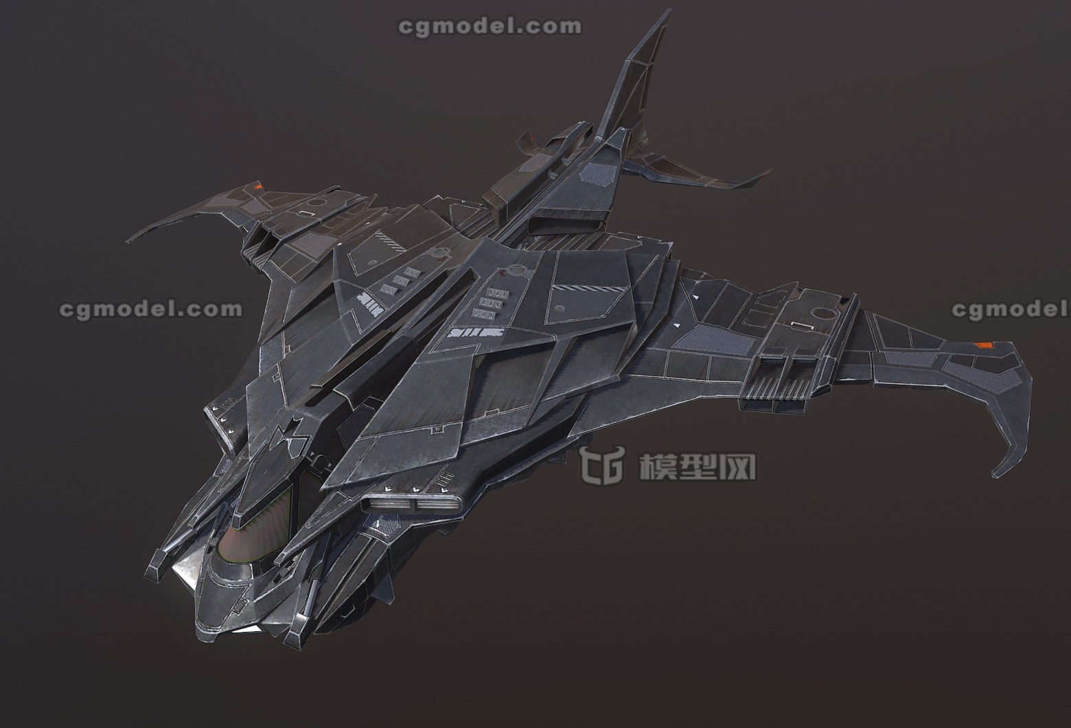影视级 蝙蝠战机 次世代 骨骼绑定 科幻飞船 幽灵飞船