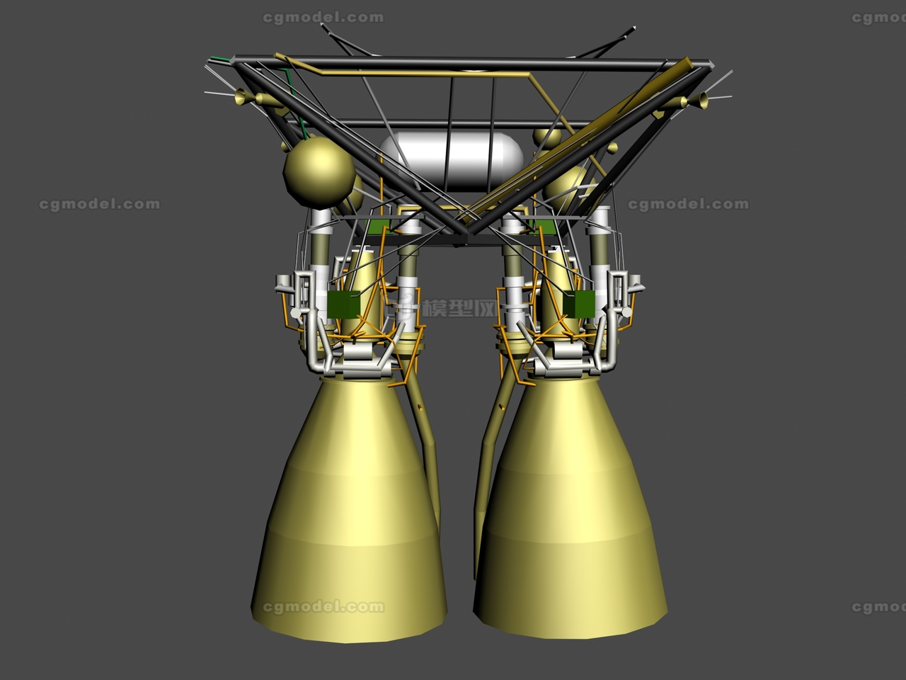 火箭 三级发动机_白狼飞雪作品_飞机/航空器其他航天设施_cg模型网