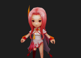 红头发小女孩(火影忍者魔法小樱)旗袍女,制服女