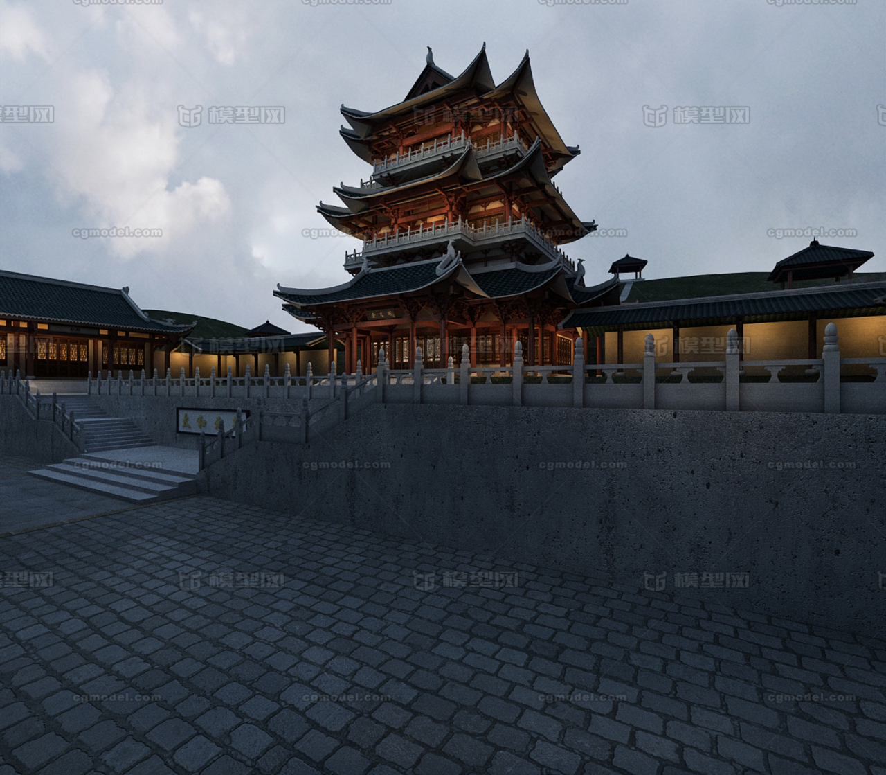 徽式建筑 中式建筑 古代建筑 佛寺 佛塔 塔 古建筑群 古建筑 古建阁楼