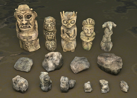 写实简模叉车【次世代】模型,建筑机器,工程车