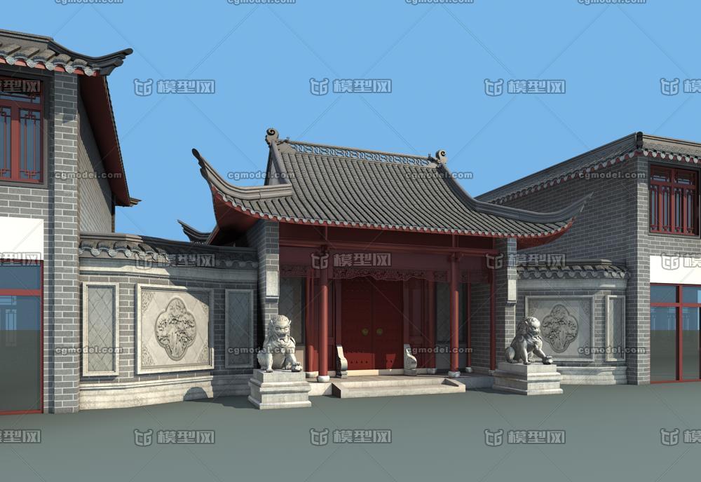 古建门厅._liulangwei14作品_建筑历史建筑_cg模型网