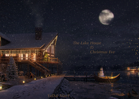 圣诞夜の湖边小屋