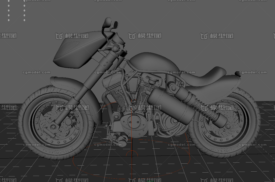 摩托车-卡通摩托车-Q版摩托车-写实-CG模型网