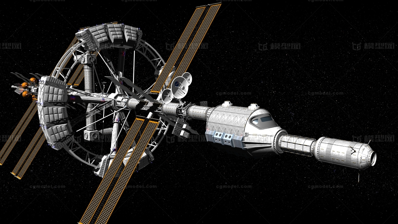 影视级宇宙空间站 外太空空间站 宇宙飞船 科幻