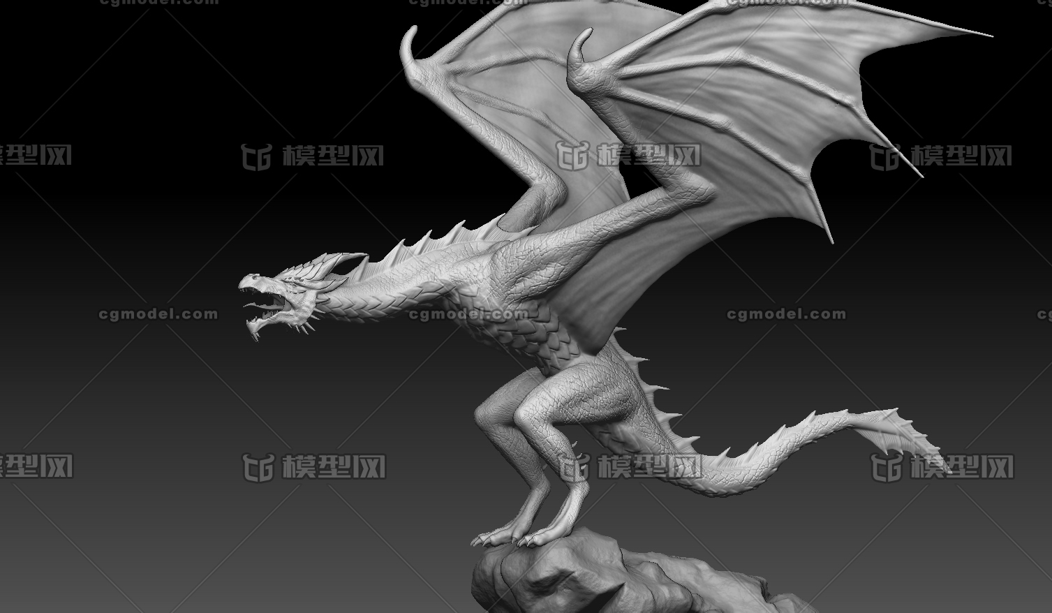 次时代飞龙模型_kwk931937966作品_动物神话类_cg模型网