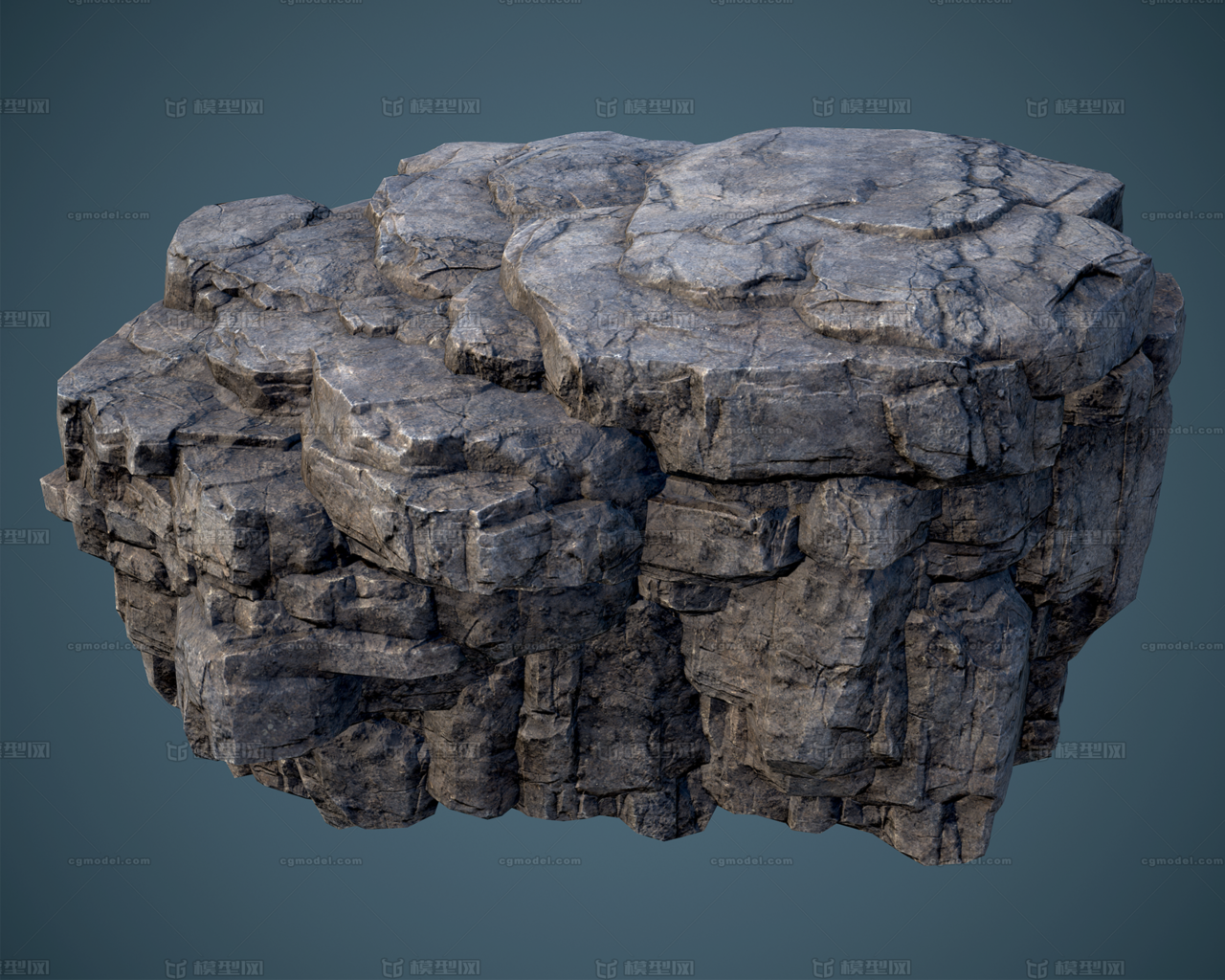 高精度 岩石 山石 石头 模型