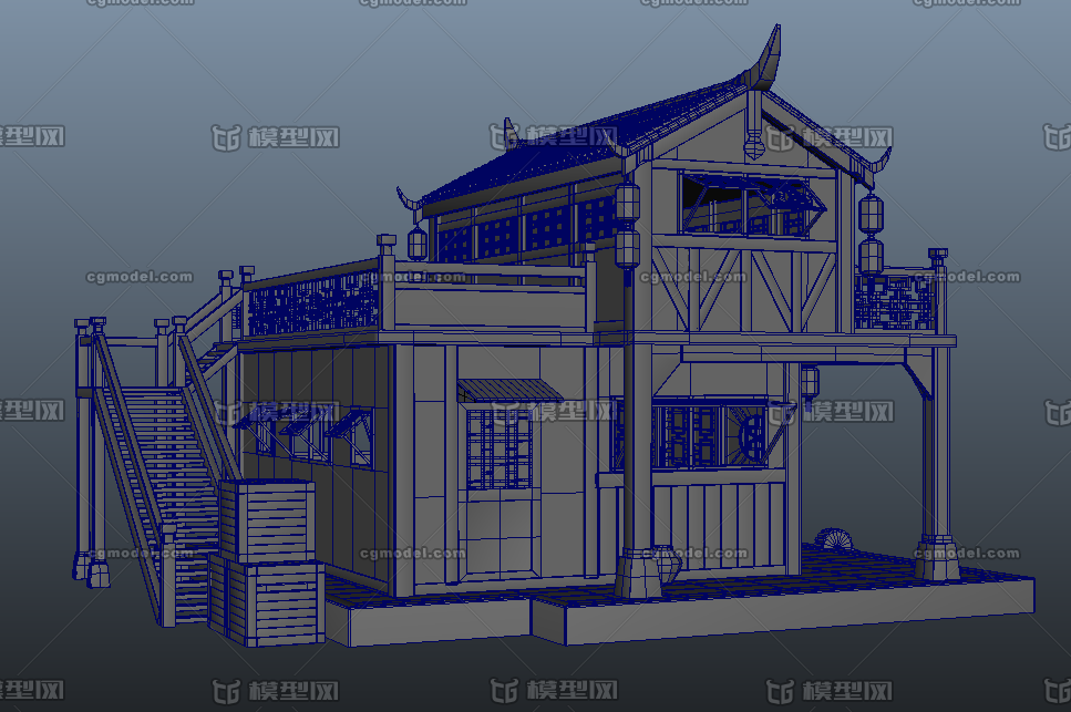 古建模型小房子-CG模型网(cgmodel)-专注CG模