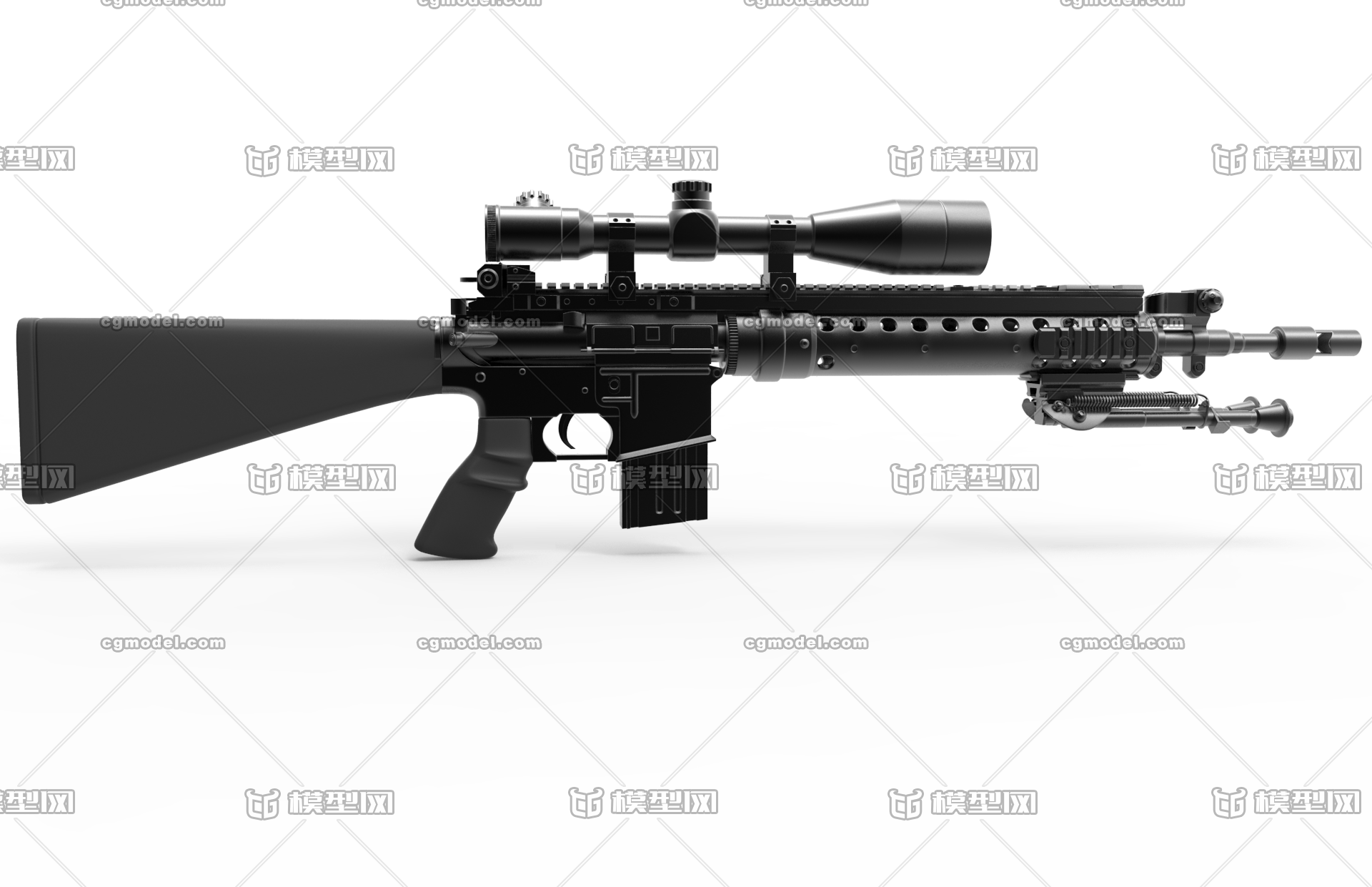 mk12狙击枪高精度模型-cg模型网(cgmodel-让设计更有价值!