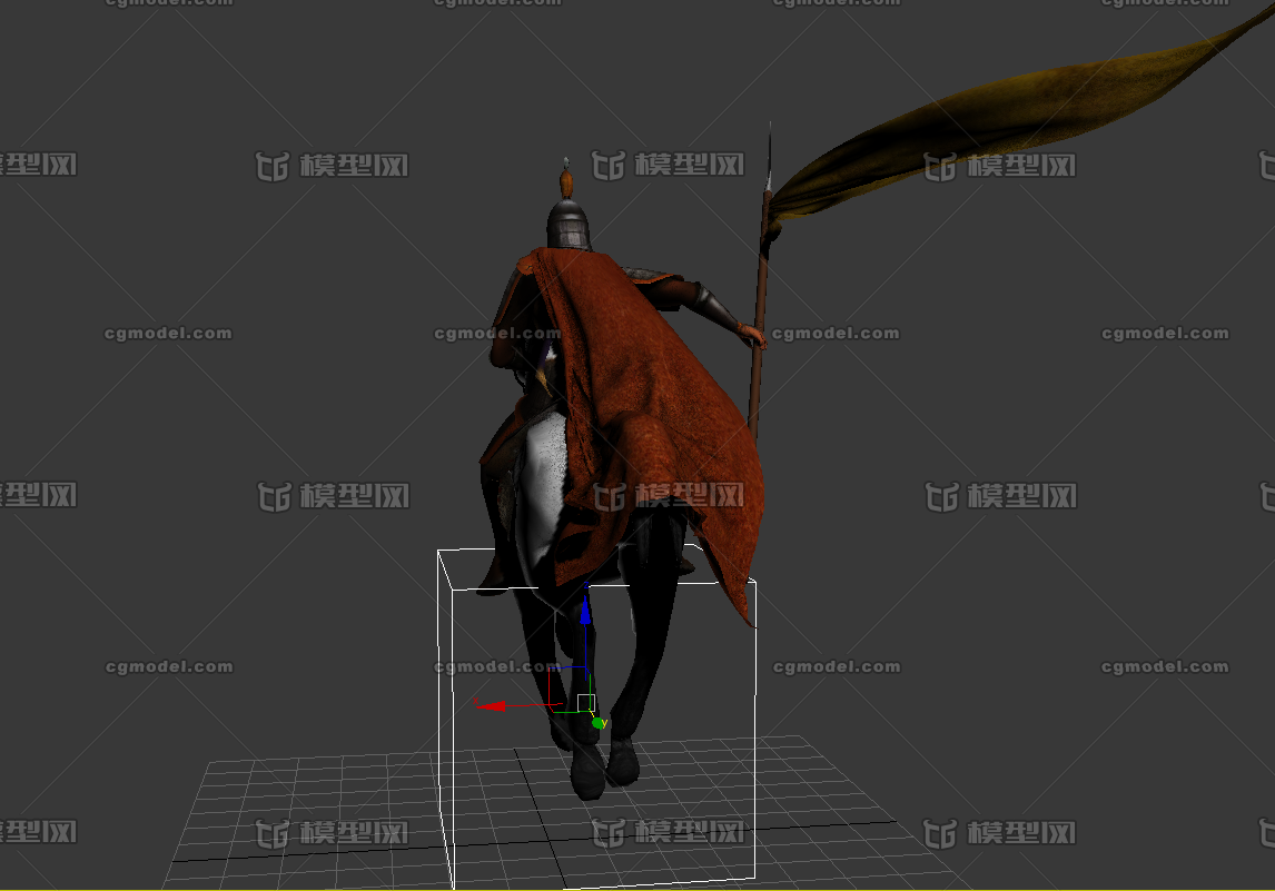 古代骑马将军;士兵;带动画_l.ks作品_人物男人_cg模型网