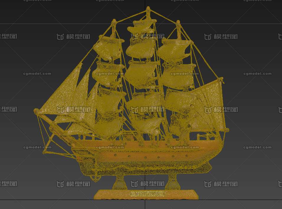 3d扫描大型帆船摆件航海帆船雕塑 Cg模型网 Cgmodel 三维设计师交流互动平台 专注多品类3d模型下载 原创作品分享 软件学习