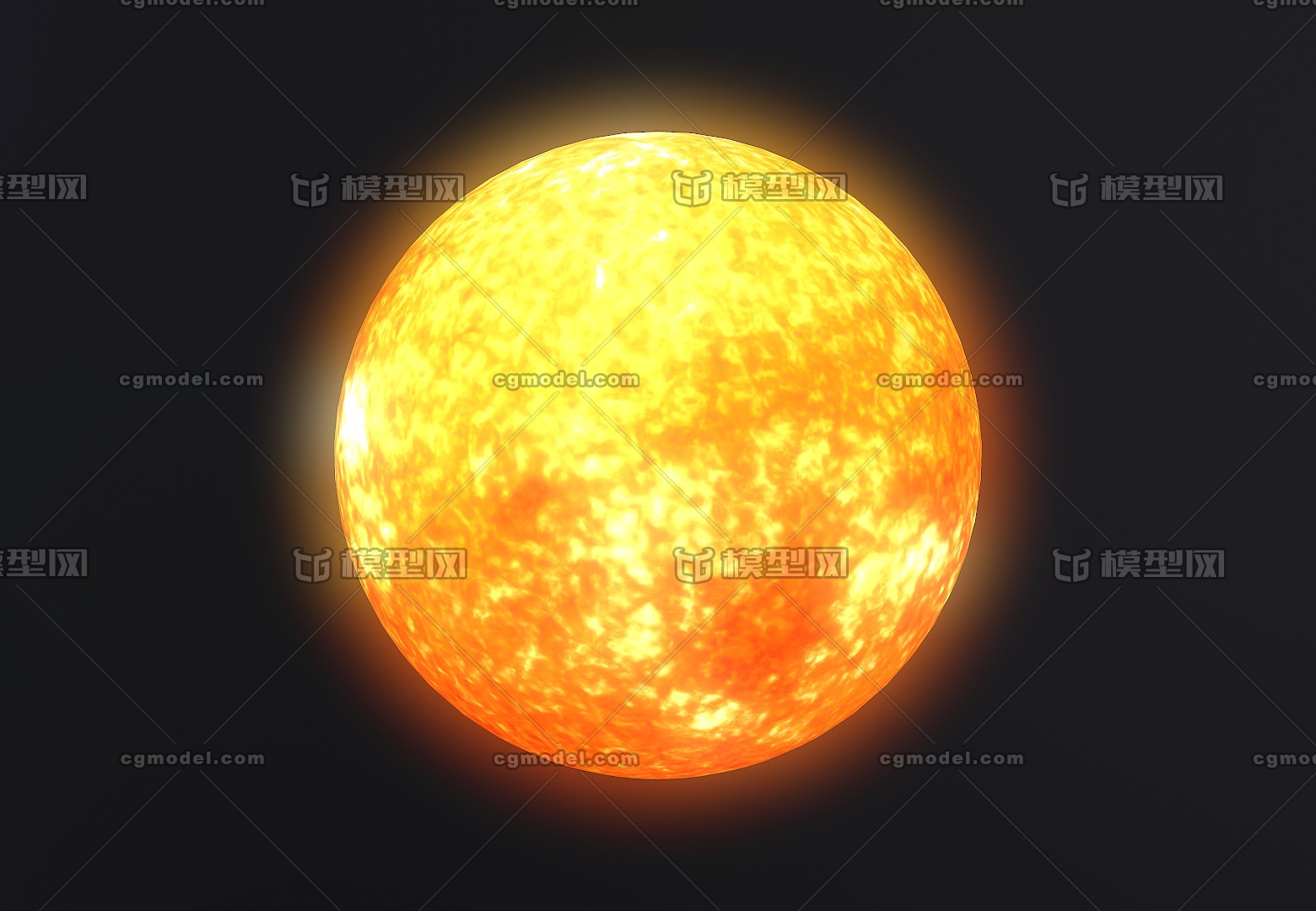 写实太阳2k超清贴图