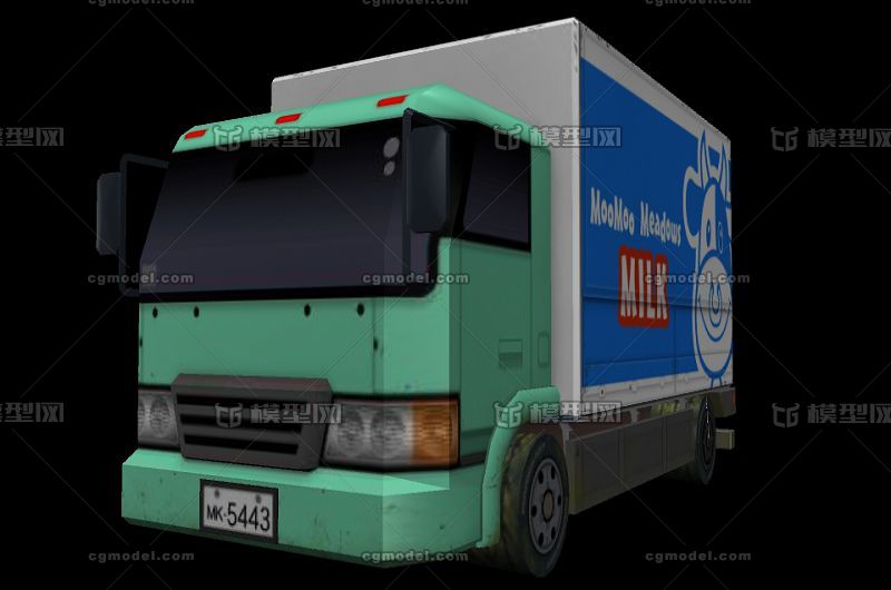 Q版卡通汽车系列:卡车、货车游戏模型